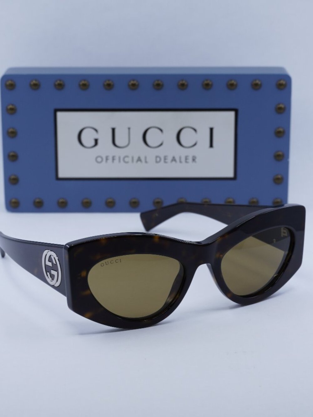 Gucci GG1843S 002 Cat Eye Sunglasses - Havana / Brown - Picture 6 of 9